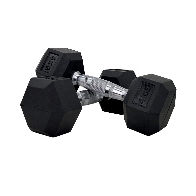 Kauçuk Yuvarlak Dambıl Egzersizi 5kg 7.5kg 10kg Dambıl Home Gym Altıgen Dambıllar Kauçuk